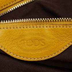 Pre Owned Tod's Yellow Leather Charlotte Hobo