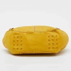 Pre Owned Tod's Yellow Leather Charlotte Hobo