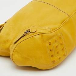 Pre Owned Tod's Yellow Leather Charlotte Hobo