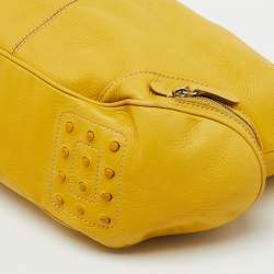 Pre Owned Tod's Yellow Leather Charlotte Hobo
