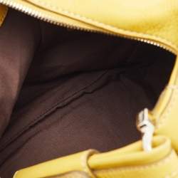 Pre Owned Tod's Yellow Leather Charlotte Hobo