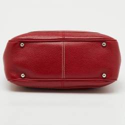 Pre Owned Tod's by Ferrari Red Leather Micky Hobo