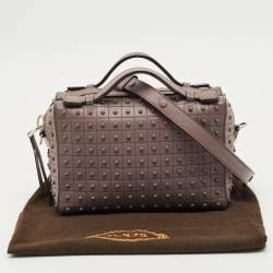 Pre Owned Tod's Dark Beige Leather Gommino Shoulder Bag