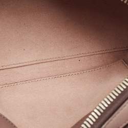 Pre Owned Tod's Dark Beige Leather Gommino Shoulder Bag