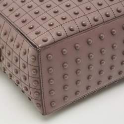 Pre Owned Tod's Dark Beige Leather Gommino Shoulder Bag