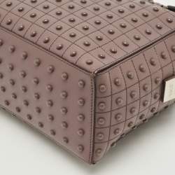 Pre Owned Tod's Dark Beige Leather Gommino Shoulder Bag