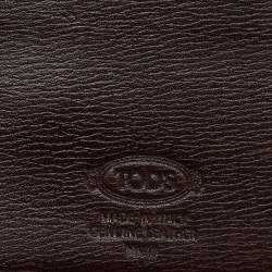 Pre Owned Tod's Dark Brown Leather Long Wallet