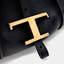 Pre Owned Tod's Black Leather Timeless Shopper Bag Mini
