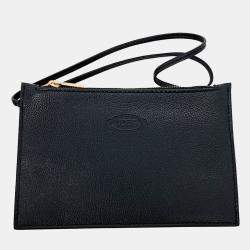 Pre Owned Tod's Black Leather Timeless Shopper Bag Mini