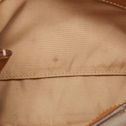 Pre Owned Tod's Brown/Multicolor Leather and Python Mini Double T Shoulder Bag