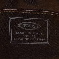 Pre Owned Tod's Gold Snakeskin Mini Crystal Embellished Drawstring Tote