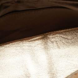 Pre Owned Tod's Gold Snakeskin Mini Crystal Embellished Drawstring Tote