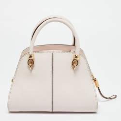 Pre Owned Tod's Light Pink Leather Mini Sella Satchel