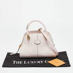 Pre Owned Tod's Light Pink Leather Mini Sella Satchel