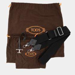 Pre Owned Tod Ron Herman Collaboration Handbag Black Leather Size Micro