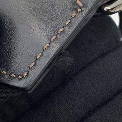 Pre Owned Tod Ron Herman Collaboration Handbag Black Leather Size Micro