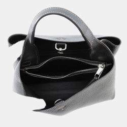 Pre Owned Tod Ron Herman Collaboration Handbag Black Leather Size Micro