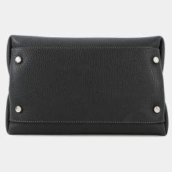 Pre Owned Tod Ron Herman Collaboration Handbag Black Leather Size Micro