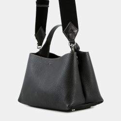 Pre Owned Tod Ron Herman Collaboration Handbag Black Leather Size Micro