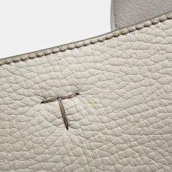 مملوكة مسبقًا حقيبة تودز ميني جلد أبيض حجم صغير