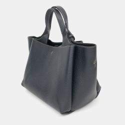 مملوكة مسبقًا حقيبة تودز تايملس حقيبة يد وجلد أسود صغيرة كتف