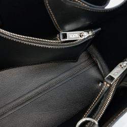 مملوكة مسبقًا حقيبة تودز تايملس حقيبة يد وجلد أسود صغيرة كتف