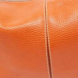 Pre Owned Tod's Charlotte Orange Leather Hobo