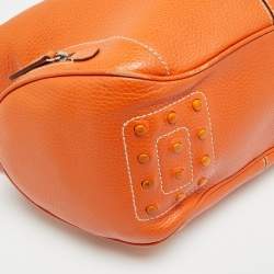 Pre Owned Tod's Charlotte Orange Leather Hobo