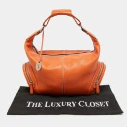 Pre Owned Tod's Charlotte Orange Leather Hobo