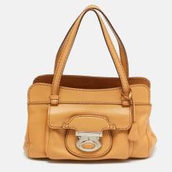 Pre Owned Tod's Tan Leather Frame Satchel