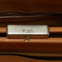 Pre Owned Tod's Tan Leather Frame Satchel
