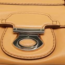 Pre Owned Tod's Tan Leather Frame Satchel