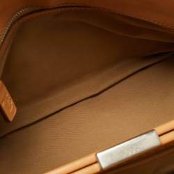 Pre Owned Tod's Tan Leather Frame Satchel