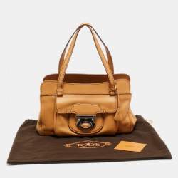 Pre Owned Tod's Tan Leather Frame Satchel