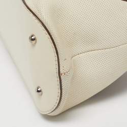 Pre Owned Tod's Flap Brown/Off White Canvas and Leather Satchel