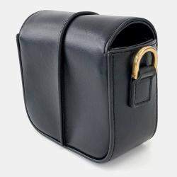 Pre Owned Tod's Black Leather Micro T Timeless Crossbody Bag