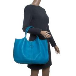 Pre Owned Tod's Blue Leather Shoulder Bag