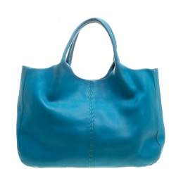 Pre Owned Tod's Blue Leather Shoulder Bag