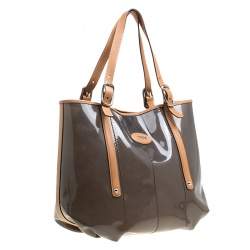 Tod's Black/Brown PVC and Leather Tote