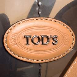 Tod's Black/Brown PVC and Leather Tote