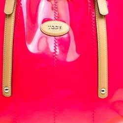 Pre Owned Tod's Red/Beige PVC and Leather Tote