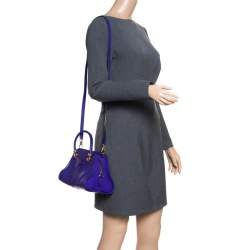 Tod's Blue Leather Small Sella Bowling Bag