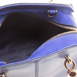 Tod's Blue Leather Small Sella Bowling Bag
