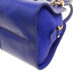 Tod's Blue Leather Small Sella Bowling Bag
