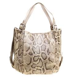 Tod's Beige Python G-Line Easy Sacca Tote