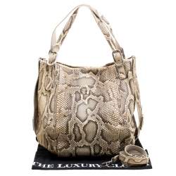 Tod's Beige Python G-Line Easy Sacca Tote