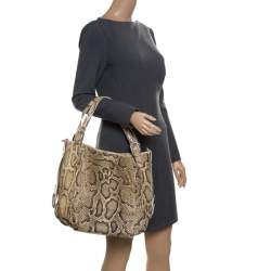 Tod's Beige Python G-Line Easy Sacca Tote