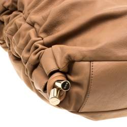 Tod's Camel Leather Softy Grande Goa Messenger Bag
