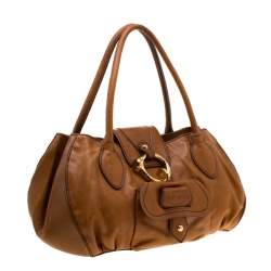 مملوكة مسبقًا Tod’s Brown Leather Peggy Satchel