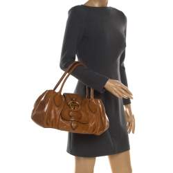 مملوكة مسبقًا Tod’s Brown Leather Peggy Satchel